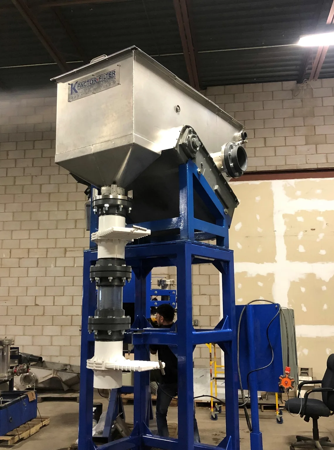 K Factor custom GT-MAG system during fabrication and assembly