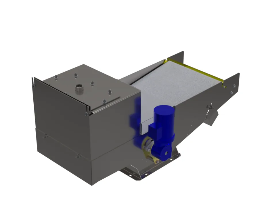 K-Drum Black Belt drum magnetic separator – Side profile – K Factor magnetic separation
