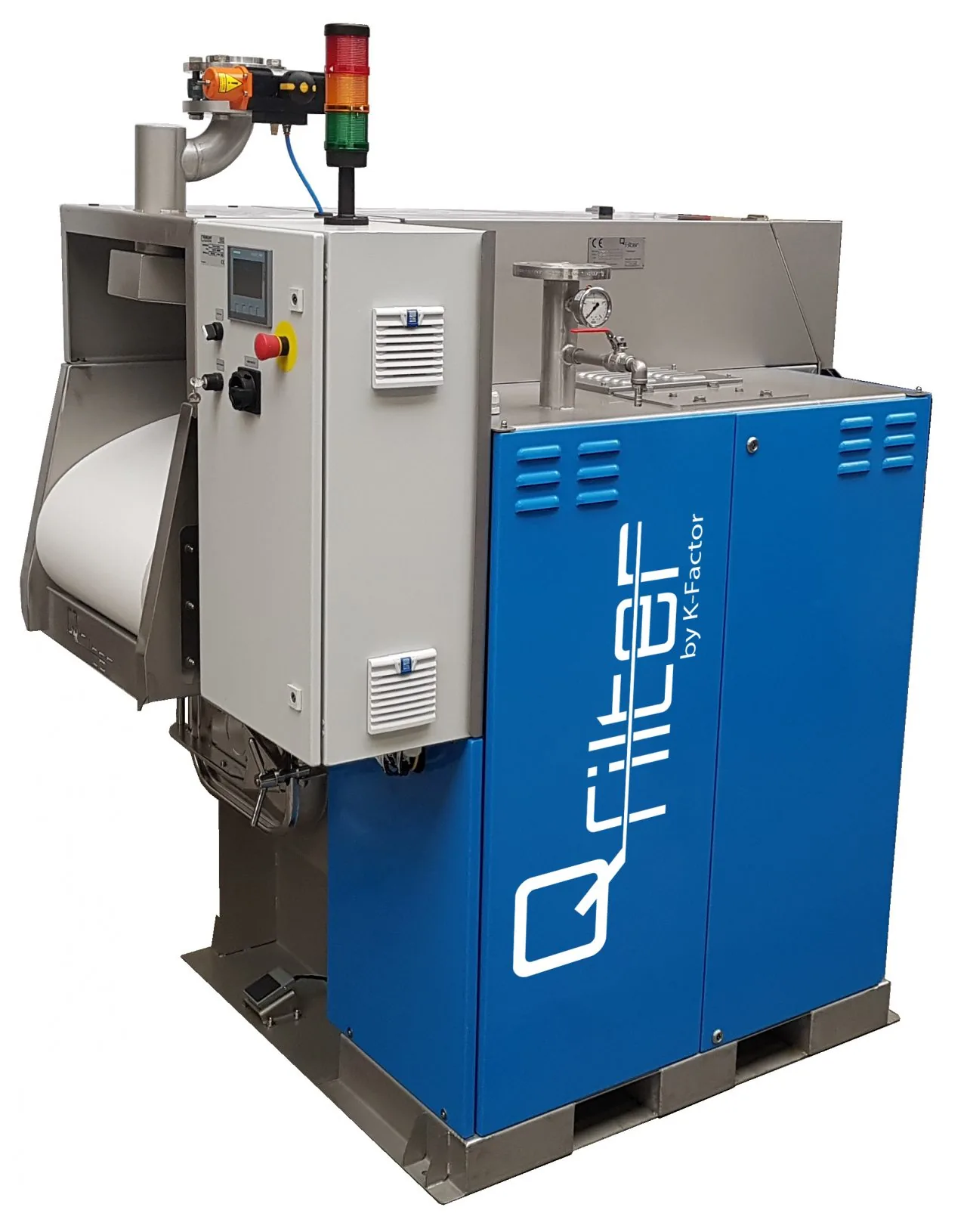 Q-Filter QF-150 active vacuum belt filter (15 m³/h) – K Factor vacuum filtration
